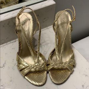 Guess by Marciano Gold metallic Stilettos